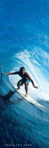 DOOR POSTER SURFER RIDING TUBE 53 X 158 CM