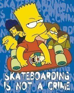 POSTER SIMPSONS SKATEBOARD 40.6 X 50.8 CM