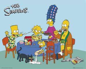 POSTER SIMPSONS BREAKFAST 40.6 X 50.8 CM