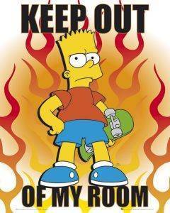 POSTER SIMPSONS KEEP OUT 40.6 X 50.8 CM