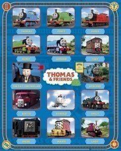 POSTER THOMAS AND FRIENDS CAST 40.6 X 50.8 CM