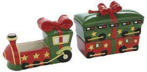 TRAIN RED/GREEN COOKIE JAR 14 