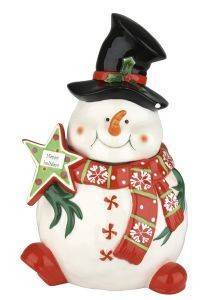 ROBIN SNOWMAN COOKIE JAR 29ΕΚ ROBIN SNOWMAN COOKIE JAR 29ΕΚ