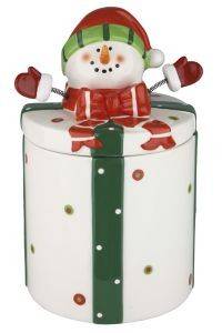 COOKIE JAR AJASPER SNOWMAN 29CM