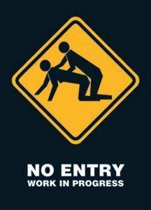 POSTER  NO ENTRY   61 X 91.5 CM