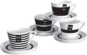 S&P ΣΕΤ 4 ΦΛΥΤΖΑΝΙA CAPPUCCINO BLACK S&P ΣΕΤ 4 ΦΛΥΤΖΑΝΙA CAPPUCCINO BLACK