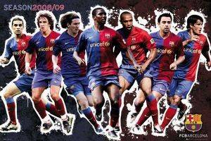 POSTER BARCELONA TEAM SEASOM 2008/09 61 X 91.5 CM