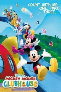 POSTER MICKEY MOUSE CLUB HOUSE COUNT WITH ME 61 X 91.5 CM