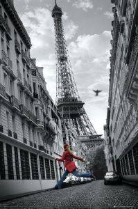 POSTER PARIS SKIPPING GIRL 61 X 91.5 CM