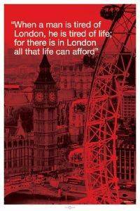 POSTER LONDON- (CITY QUOTE) 61 X 91.5 CM POSTER LONDON- (CITY QUOTE) 61 X 91.5 CM