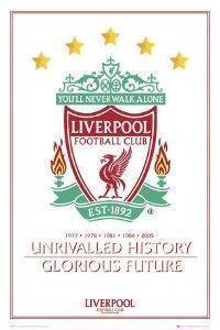 POSTER LIVERPOOL FOOTBALL CLUB 61 X 91.5 CM