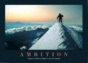 POSTER AMBITION 61 X 91.5 CM