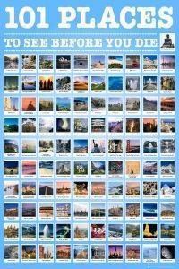 POSTER 101 PLACES TO SEE 61 X 91.5 CM