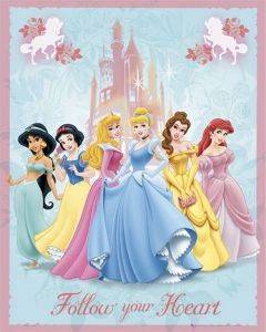 POSTER PRINCESSES FOLLOW YOUR HEART 40.6 X 50.8 CM