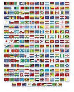 POSTER FLAGS OF THE WORLD 40.6 X 50.8 CM