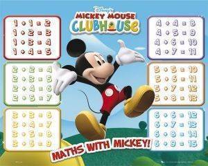 POSTER MATHS WITH MICKEY 40.6 X 50.8 CM