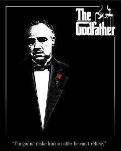 POSTER GODFATHER (RED ROSE) 40.6 X 50.8 CM