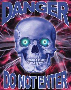 POSTER DANGER SKULL 40.6 X 50.8 CM