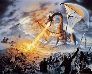 POSTER DRAGON BATTLE 40.6 X 50.8 CM