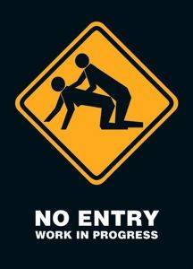 POSTER NO ENTRY 40.6 X 50.8 CM