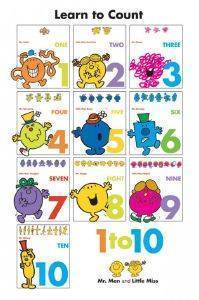 POSTER MR MEN  NUMBERS  61 X 91.5 CM