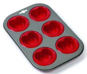 ΦΟΡΜΑ KAISER ΚΑΡΔΙΑ ΣΙΛΙΚΟΝΗΣ ΓΙΑ MUFFINS 6 ΘΕΣΕΩΝ ΦΟΡΜΑ KAISER ΚΑΡΔΙΑ ΣΙΛΙΚΟΝΗΣ ΓΙΑ MUFFINS 6 ΘΕΣΕΩΝ