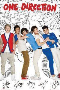 POSTER ONE-DIRECTION CARTOON 61 X 91.5 CM