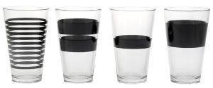 ΣΕΤ ΠΟΤΗΡΙΑ ΝΕΡΟΥ SALT & PEPPER ΜΕ ΡΙΓΕΣ ΜΑΥΡΟ 4ΤΜΧ ΣΕΤ ΠΟΤΗΡΙΑ ΝΕΡΟΥ SALT & PEPPER ΜΕ ΡΙΓΕΣ ΜΑΥΡΟ 4ΤΜΧ