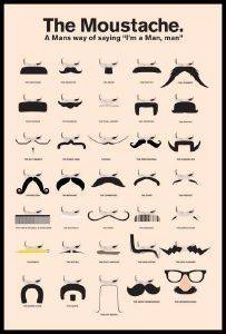 POSTER THE MOUSTACHE  61 X 91.5 CM