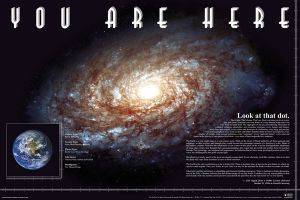 POSTER YOU-ARE-HERE-SPACE  61 X 91.5 CM