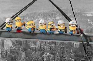 POSTER MINIONS LUNCH ON A SKYSCRAPER 61 X 91.5 CM