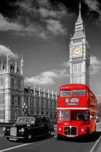 POSTER LONDON BIG BEN BUS TAXI 61 X 91.5 CM POSTER LONDON BIG BEN BUS TAXI 61 X 91.5 CM