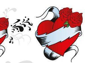 �����������  ������ WALLSTRIPES  HEART  45�30CM