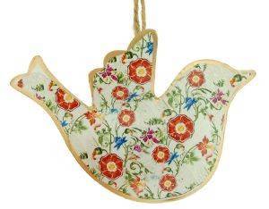 ΣΤΟΛΙΔΙ  NAMASTE VINTAGE ΠΟΥΛΑΚΙ FLORAL ΜΕΤΑΛΛΟ ΛΕΥΚΟ ΠΑΠΑΡΟΥΝΑ 10Χ13CM