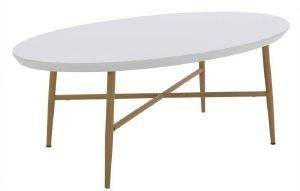 ΤΡΑΠΕΖΙ INART ΞΥΛΙΝΟ ΟΒΑΛ ΛΕΥΚΟ/ΚΑΦΕ 113X60X42CM ΤΡΑΠΕΖΙ INART ΞΥΛΙΝΟ ΟΒΑΛ ΛΕΥΚΟ/ΚΑΦΕ 113X60X42CM