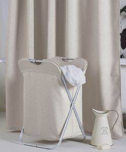 ΚΑΛΑΘΙ ΑΠΛΥΤΩΝ KENTIA LINUS 26 ΜΠΕΖ POLYESTER 37Χ39Χ60CM ΚΑΛΑΘΙ ΑΠΛΥΤΩΝ KENTIA LINUS 26 ΜΠΕΖ POLYESTER 37Χ39Χ60CM