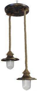   HERONIA LIGHTING LP-730 PENDEL ROPE 2L / /BRONZE 90X35CM