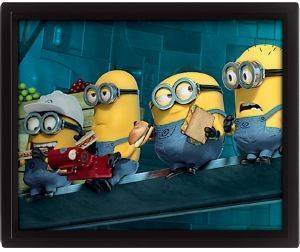 3D POSTER MINIONS 25.4X20.32CM