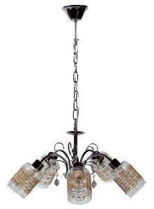 ΦΩΤΙΣΤΙΚΟ ΟΡΟΦΗΣ ARLIGHT ELEGANT CW2220/5N ΚΥΛΙΝΔΡΟΣ ΑΠΟ ΜΕΤΑΛΛΟ ΚΑΙ ΓΥΑΛΙ ΑΣΗΜΙ 60Χ70CM