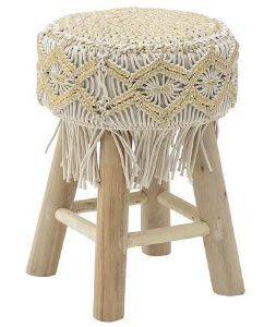 ΣΚΑΜΠΟ INART MACRAME ΕΚΡΟΥ ΧΡΥΣΟ 30X30X45CM ΣΚΑΜΠΟ INART MACRAME ΕΚΡΟΥ ΧΡΥΣΟ 30X30X45CM