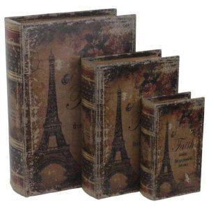 ΚΟΥΤΙΑ ΒΙΒΛΙΑ INART EIFFEL 3ΤΜΧ 22X8X30CM ΚΟΥΤΙΑ ΒΙΒΛΙΑ INART EIFFEL 3ΤΜΧ 22X8X30CM