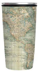   BAMBOO SLIDECUP  ANTIQUE MAP BAMBOO INOX  420ML