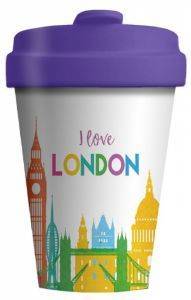 BAMBOO ΠΟΤΗΡΙ BAMBOOCUP LONDON SKYLINE ΠΟΛΥΧΡΩΜΟ 403ML