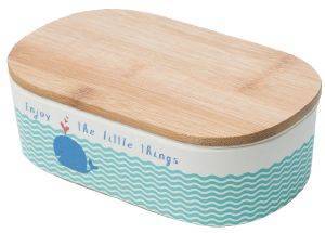 KOYTI  BAMBOO LUNCHBOX  DELUXE-LITTLE THINGS WHALE   21X12,8X7CM