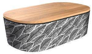 ΚΟΥΤΙ ΦΑΓΗΤΟΥ BAMBOO DELUXE-LEAVES BLACK-WHITE 21X12,8X7CM ΚΟΥΤΙ ΦΑΓΗΤΟΥ BAMBOO DELUXE-LEAVES BLACK-WHITE 21X12,8X7CM