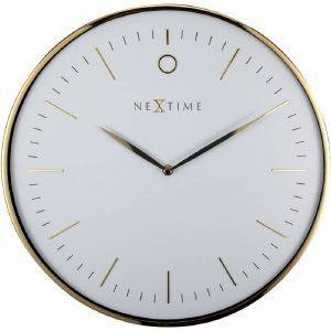 ΡΟΛΟΙ ΤΟΙΧΟΥ NEXTIME GLAMOUR 3235WI ΜΕΤΑΛΛΟ ΓΥΑΛΙ ΧΡΥΣΟ ΛΕΥΚΟ 40CM ΡΟΛΟΙ ΤΟΙΧΟΥ NEXTIME GLAMOUR 3235WI ΜΕΤΑΛΛΟ ΓΥΑΛΙ ΧΡΥΣΟ ΛΕΥΚΟ 40CM