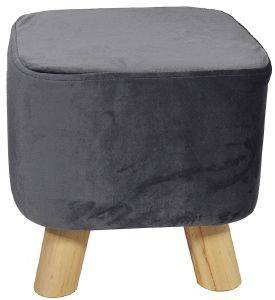 ΣΚΑΜΠΟ PALAMAIKI HOME VELVET FEEL COLLECTION VF805 GREY 28X28X28CM ΣΚΑΜΠΟ PALAMAIKI HOME VELVET FEEL COLLECTION VF805 GREY 28X28X28CM
