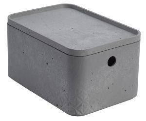 CURVER ΚΟΥΤΙ ΑΠΟΘΗΚΕΥΣΗΣ CURVER KETER BETON HALF CUBE ΠΛΑΣΤΙΚΟ 4L - 24X17X13CM