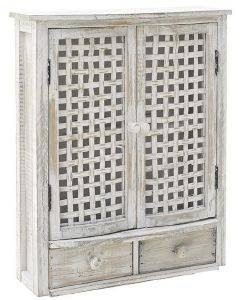    INART WOODEN WALL CABINET WHITE 361343CM