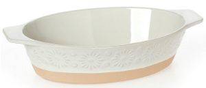 ΤΑΨΙ ΠΥΡΙΜΑΧΟ CRYSPO TRIO FLOWER CREAM ΚΕΡΑΜΙΚΟ ΟΒΑΛ 39Χ23Χ9CM ΤΑΨΙ ΠΥΡΙΜΑΧΟ CRYSPO TRIO FLOWER CREAM ΚΕΡΑΜΙΚΟ ΟΒΑΛ 39Χ23Χ9CM